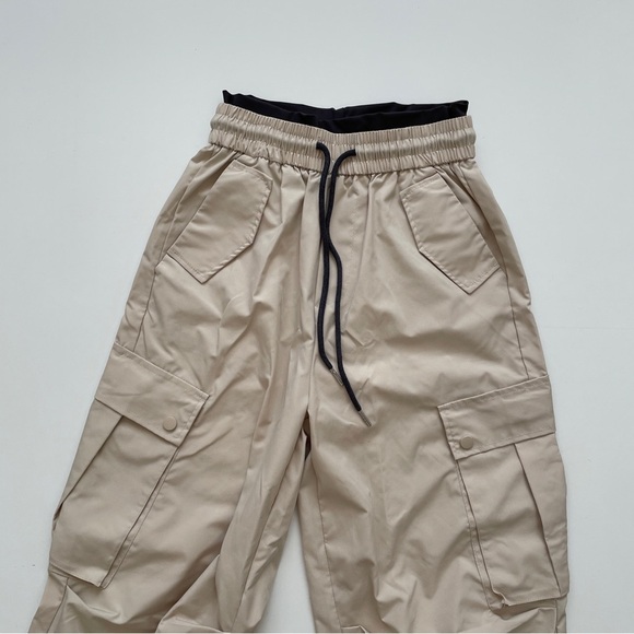 YesStyle Drawstring Street Cargo Pants, Tan & Gray, Size S Small - Picture 7 of 13